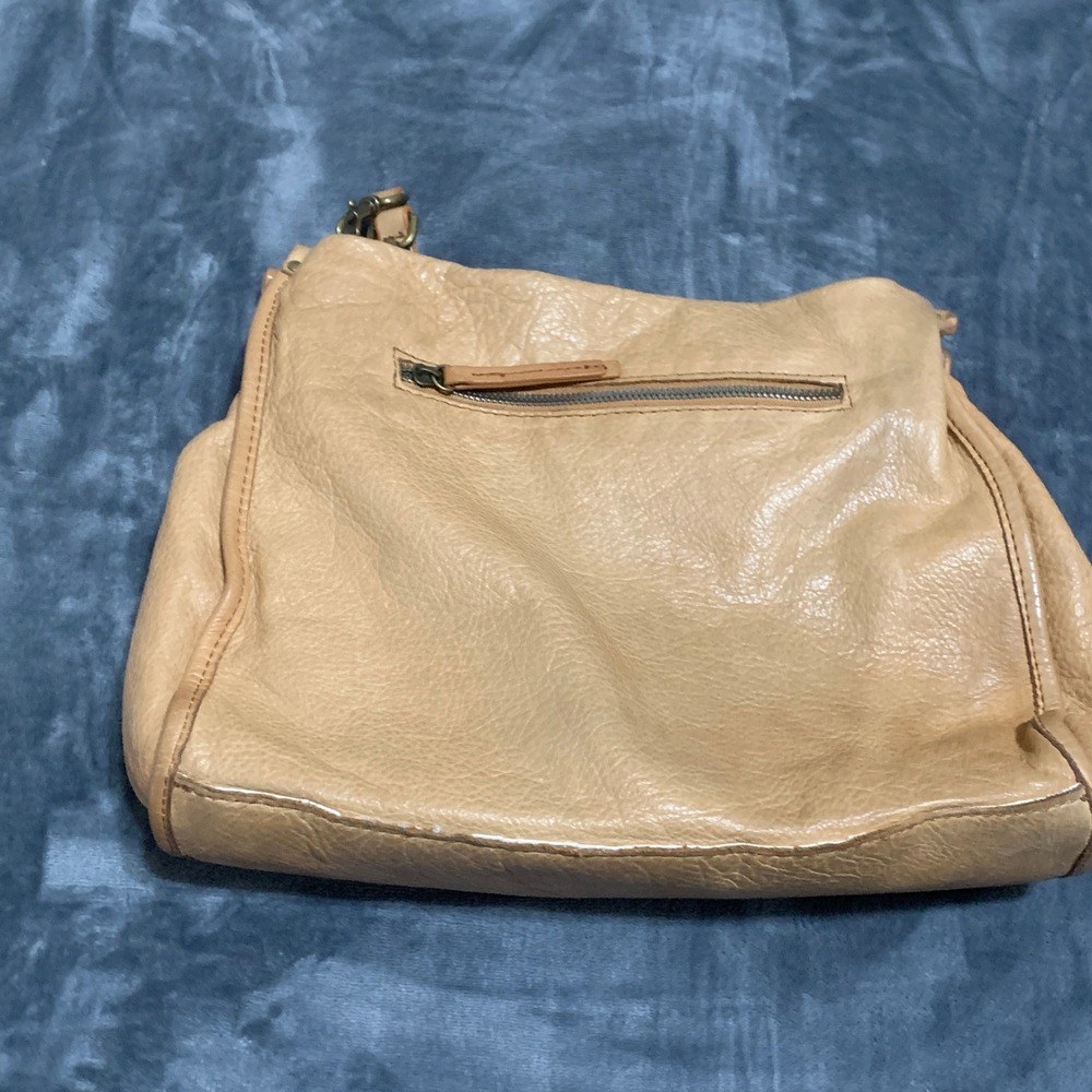 American Leather Co. Lenox Satchel Tan Leather Shoulder Bag Purse Triple Entry - Picture 3 of 16